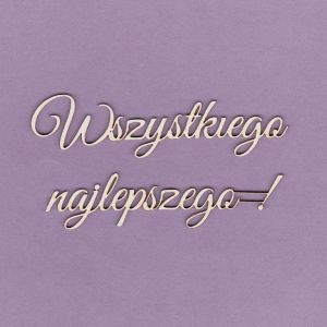 Tekturka Crafty Moly Napis G2 - Wszystkiego Najlepszego